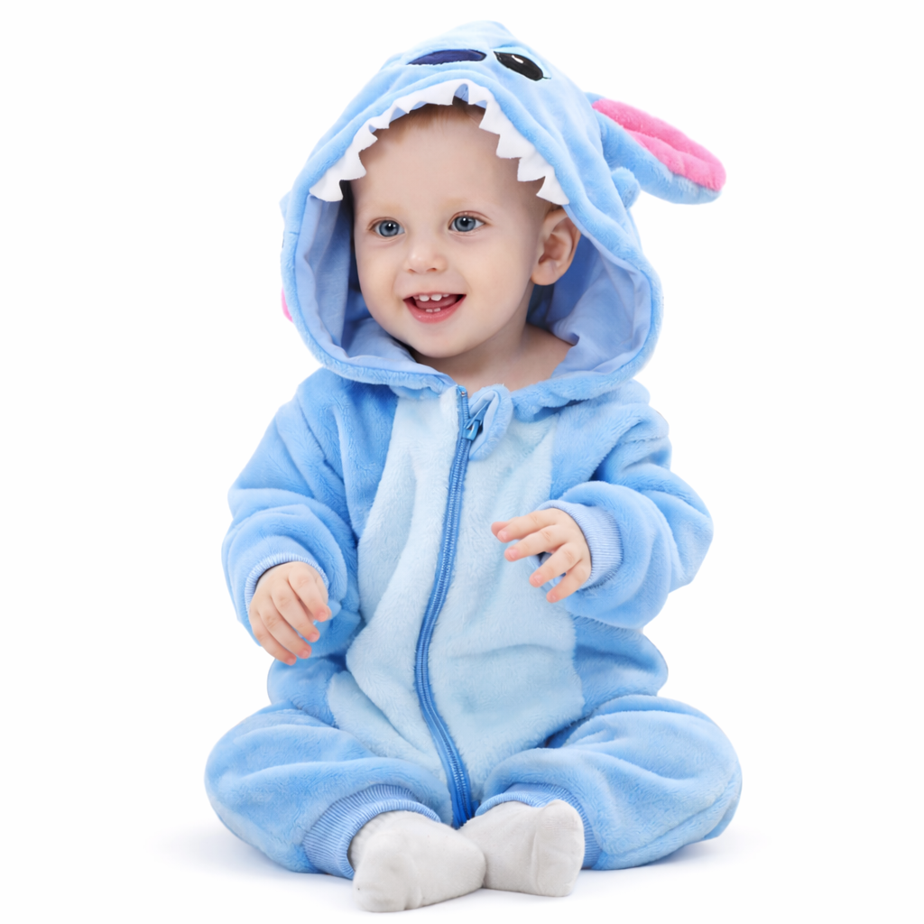 BRANDONN Baby Winter Fleece Romper – Hooded Warm Flannel Jumpsuit for Boys & Girls