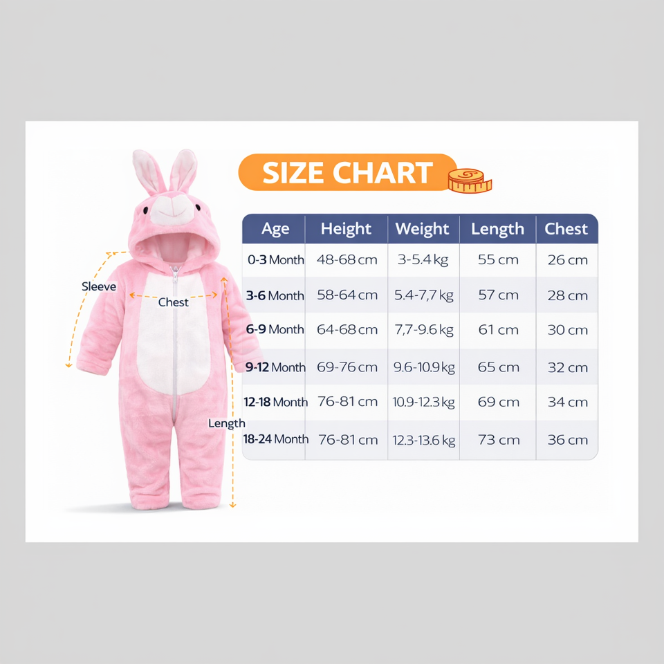 BRANDONN Baby Winter flannel Hooded Romper – Soft Warm Newborn Zipper Onesie