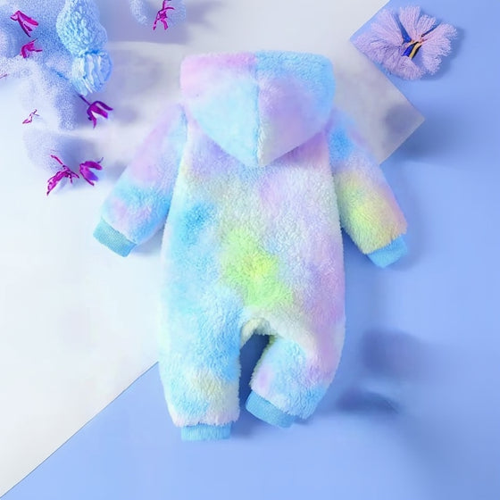 First Kick Baby and Kids cotton fleece romper jumpsuit onesie sleepsuit clouds embroided (0-6 Months)
