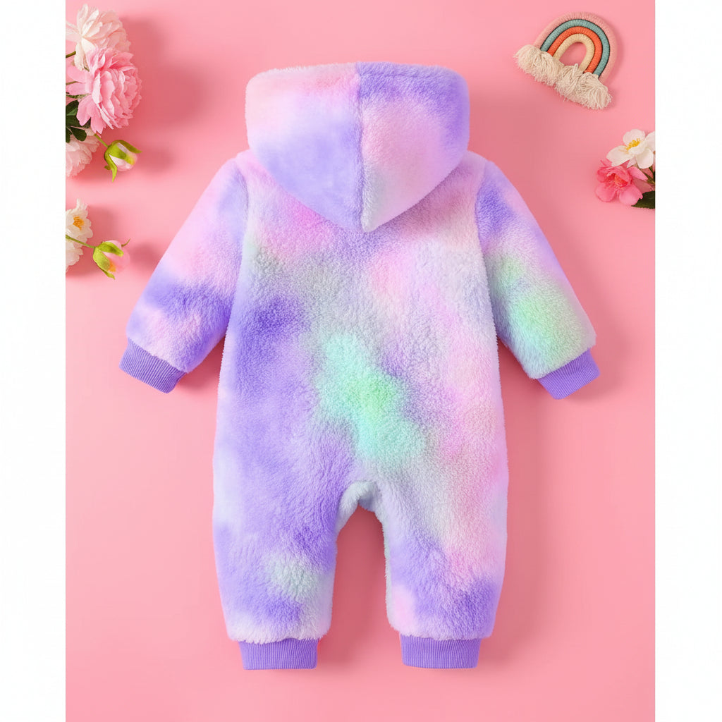 First Kick Baby and Kids cotton fleece romper jumpsuit onesie sleepsuit clouds embroided (0-6 Months)