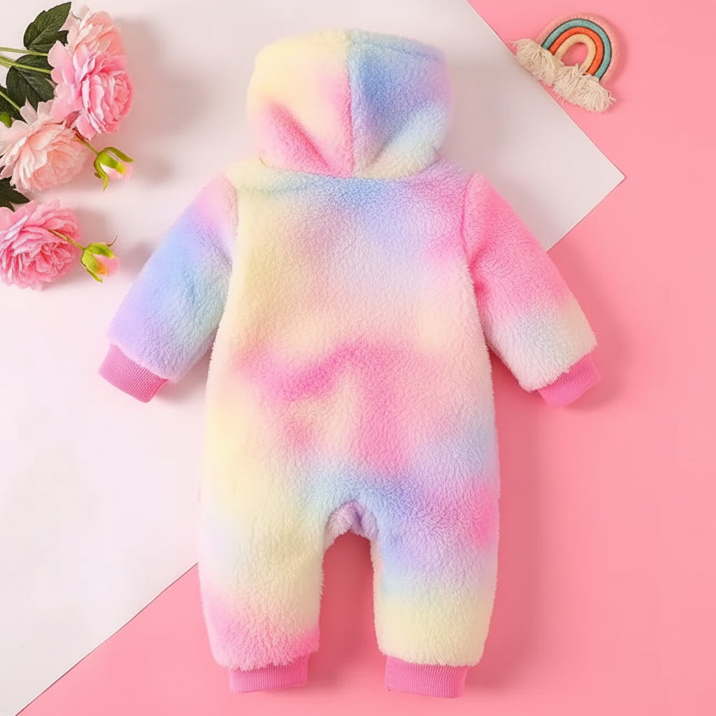 First Kick Baby and Kids cotton fleece romper jumpsuit onesie sleepsuit clouds embroided (0-6 Months)