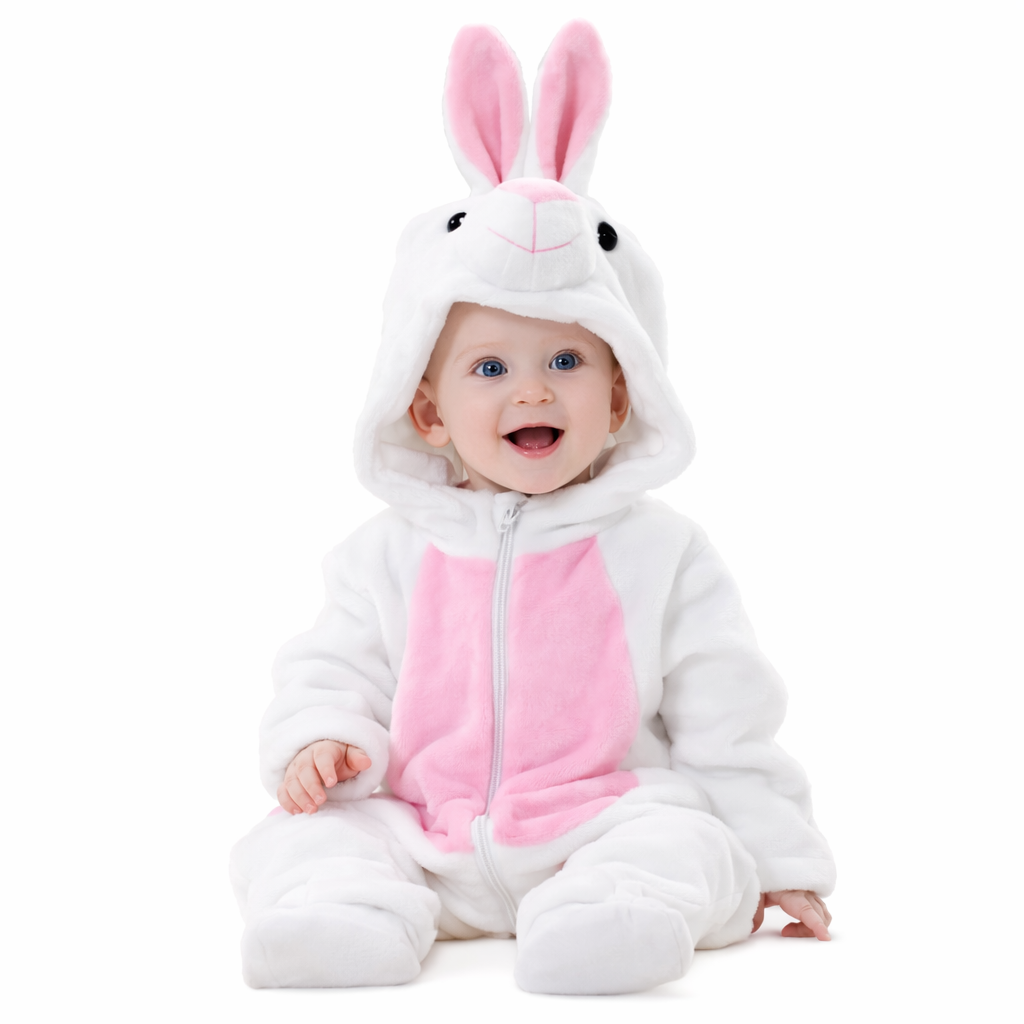 BRANDONN Baby Winter flannel Hooded Romper – Soft Warm Newborn Zipper Onesie