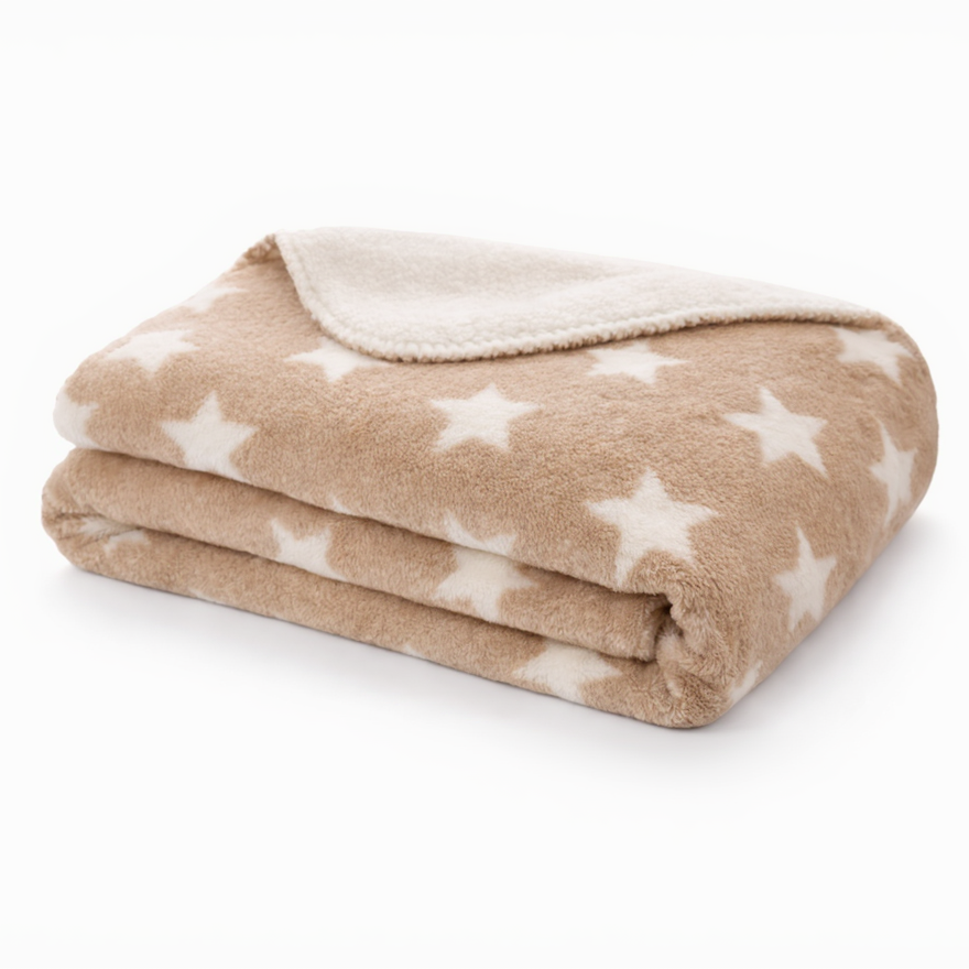 BRANDONN Newborn Baby Swaddle Blanket Gift Pack – Star Print Crib Wrapper (0–12 Months, 1 Pc)
