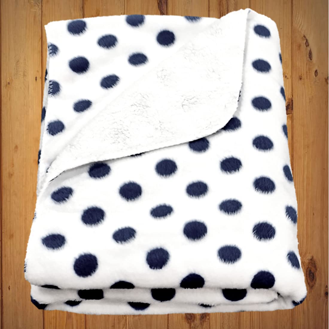 BRANDONN Newborn Ultrasoft Double Layered Polka Printed Wrapper Cum Baby Blanket for Babies