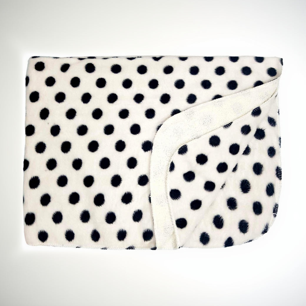BRANDONN Newborn Ultrasoft Double Layered Polka Printed Wrapper Cum Baby Blanket for Babies
