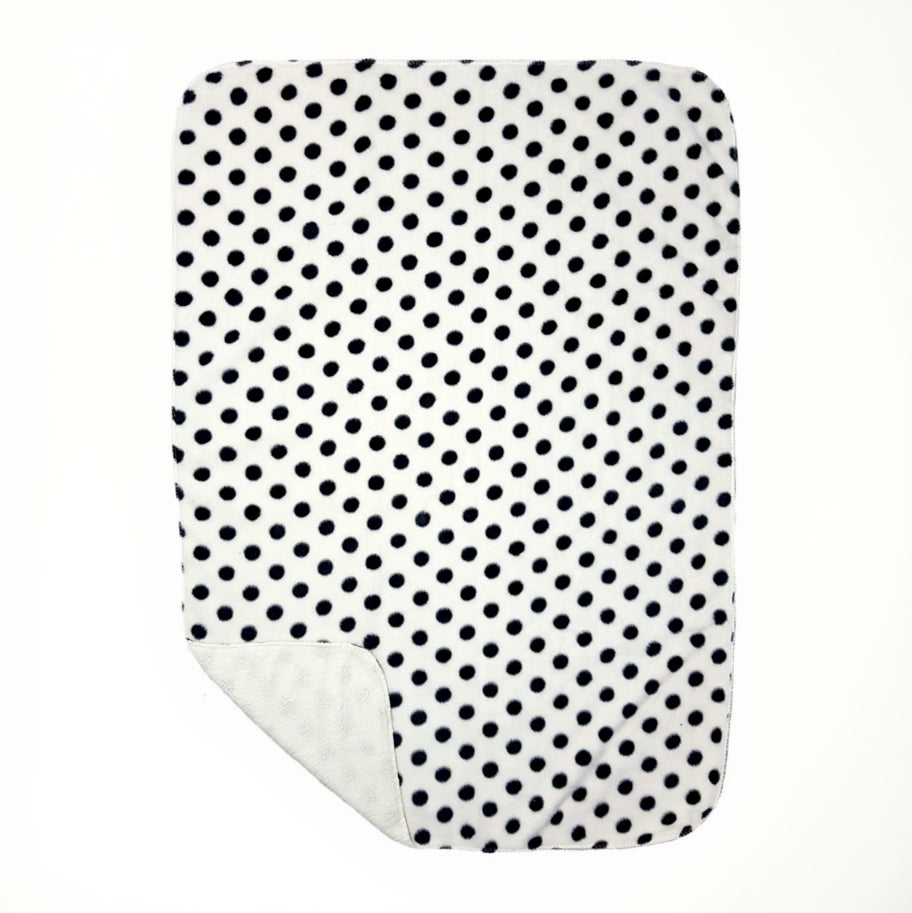 BRANDONN Newborn Ultrasoft Double Layered Polka Printed Wrapper Cum Baby Blanket for Babies