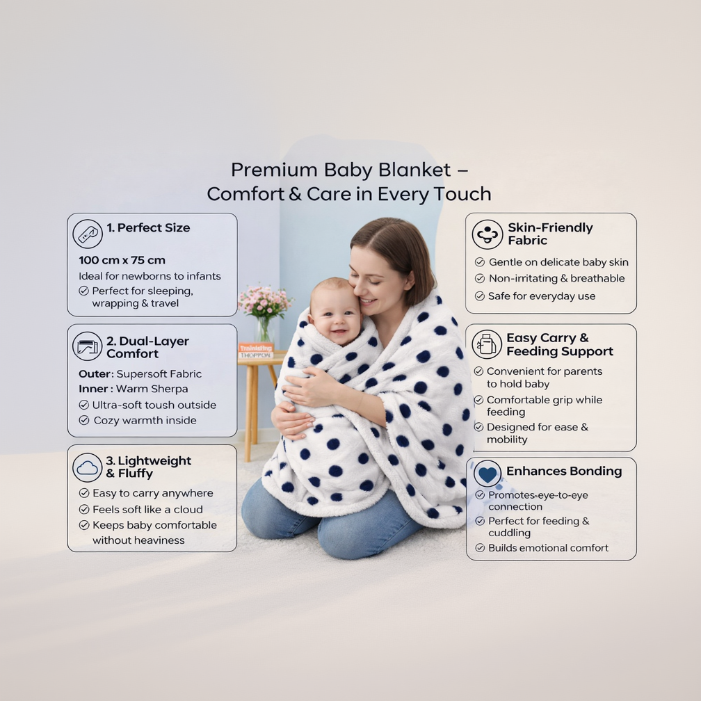 BRANDONN Newborn Baby Swaddle Blanket Gift Pack – Star Print Crib Wrapper (0–12 Months, 1 Pc)