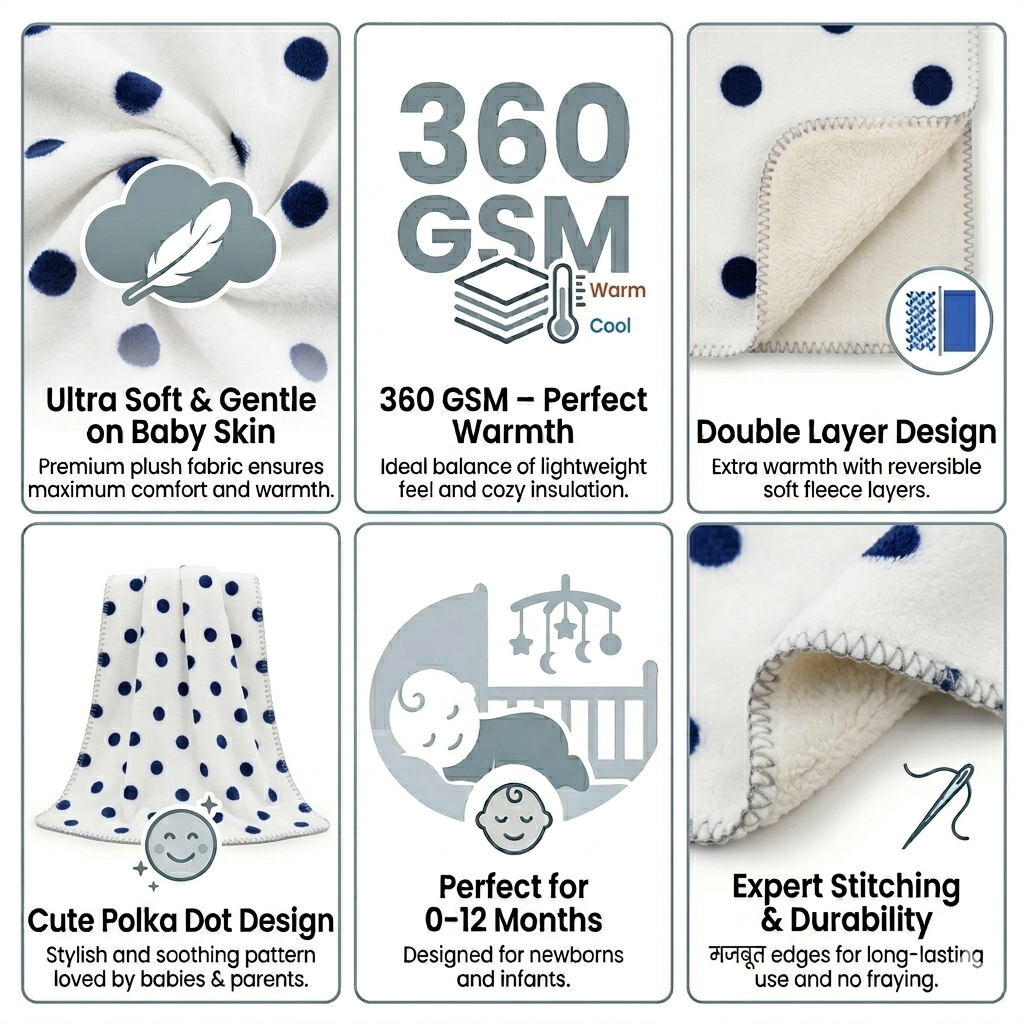BRANDONN Newborn Baby Swaddle Blanket Gift Pack – Star Print Crib Wrapper (0–12 Months, 1 Pc)