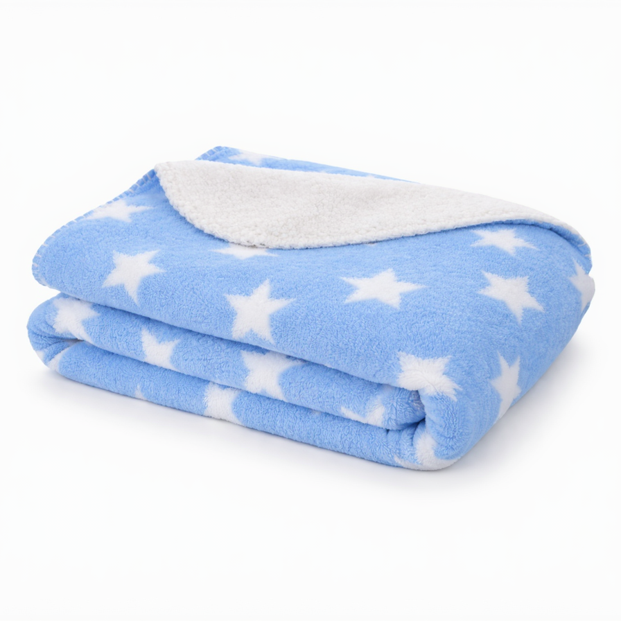 BRANDONN Newborn Baby Swaddle Blanket Gift Pack – Star Print Crib Wrapper (0–12 Months, 1 Pc)