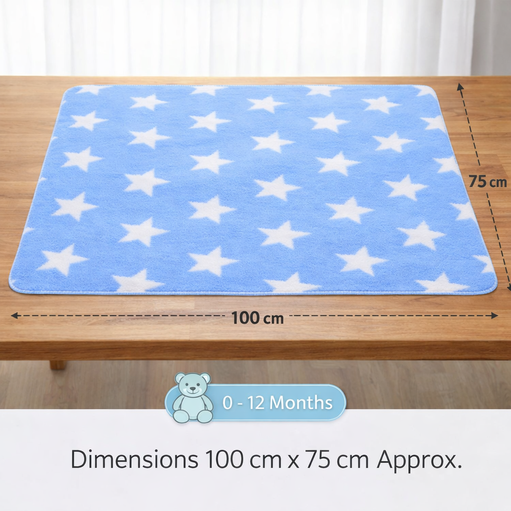 BRANDONN Newborn Baby Swaddle Blanket Gift Pack – Star Print Crib Wrapper (0–12 Months, 1 Pc)