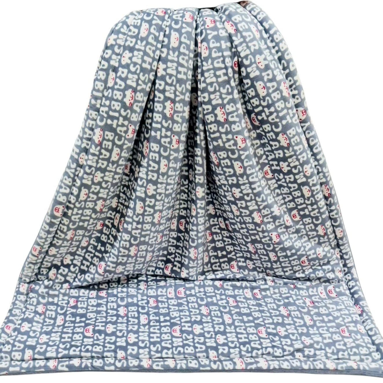 BRANDONN Newborn Baby Blanket, 3-Layer Fluffy Flannel Fur & Velvet Wrap, All-Season, Lightweight, 87×70 cm, 0–6 Months, Unisex