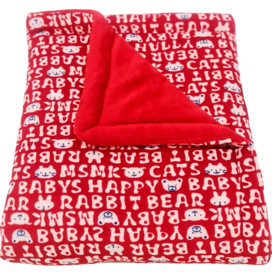 BRANDONN Newborn Baby Blanket, 3-Layer Fluffy Flannel Fur & Velvet Wrap, All-Season, Lightweight, 87×70 cm, 0–6 Months, Unisex