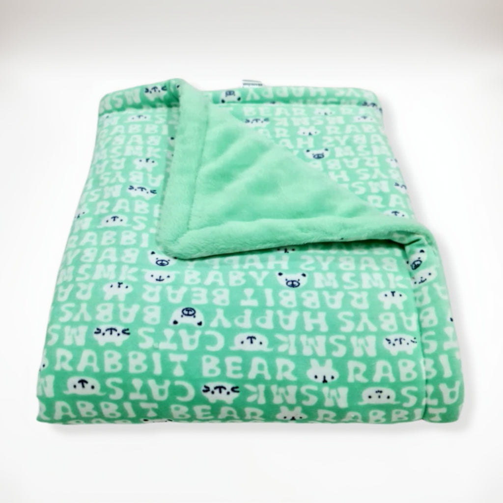 BRANDONN Newborn Baby Blanket, 3-Layer Fluffy Flannel Fur & Velvet Wrap, All-Season, Lightweight, 87×70 cm, 0–6 Months, Unisex