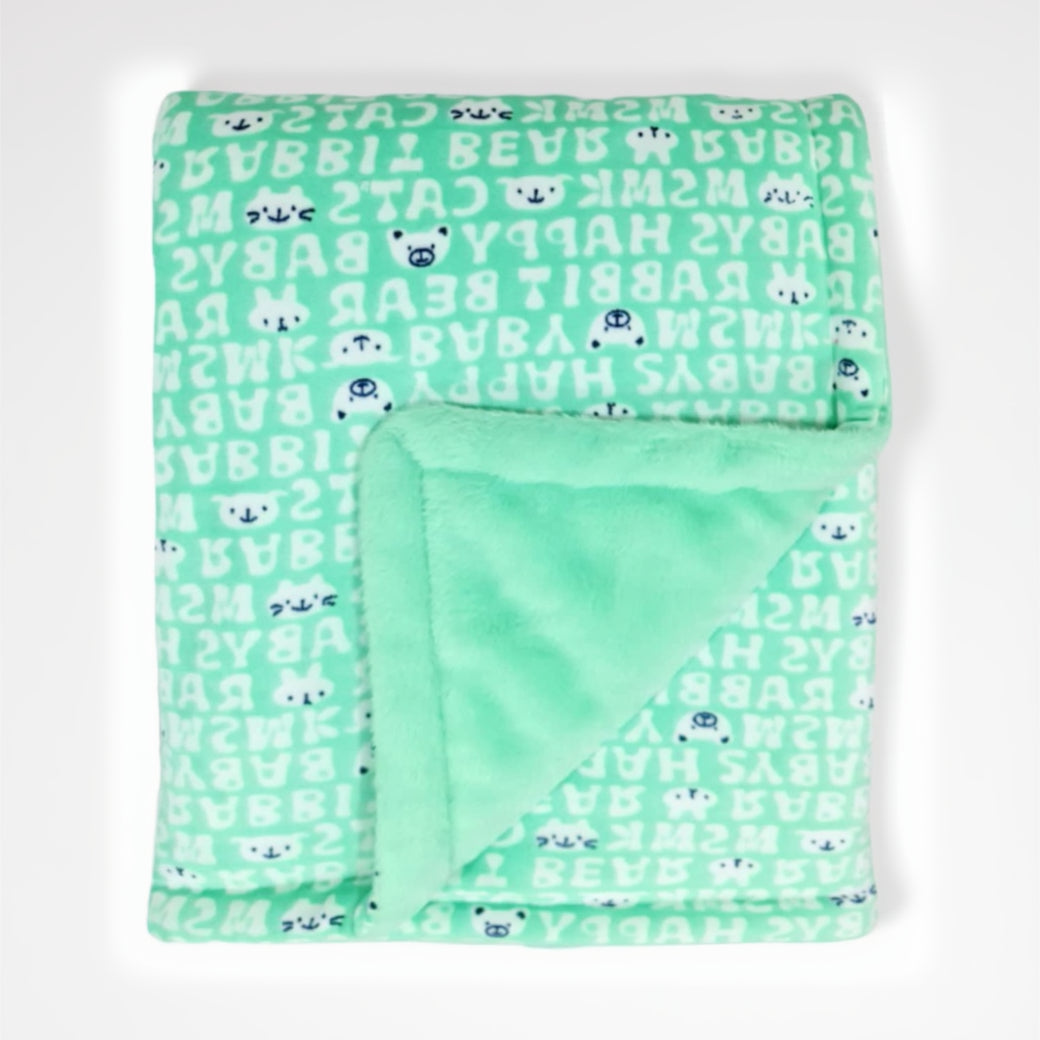 BRANDONN Newborn Baby Blanket, 3-Layer Fluffy Flannel Fur & Velvet Wrap, All-Season, Lightweight, 87×70 cm, 0–6 Months, Unisex