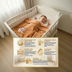 BRANDONN Newborn Baby Blanket & Swaddle Wrapper Gift Pack – Lion Design (0–12 Months, 1 Pc)