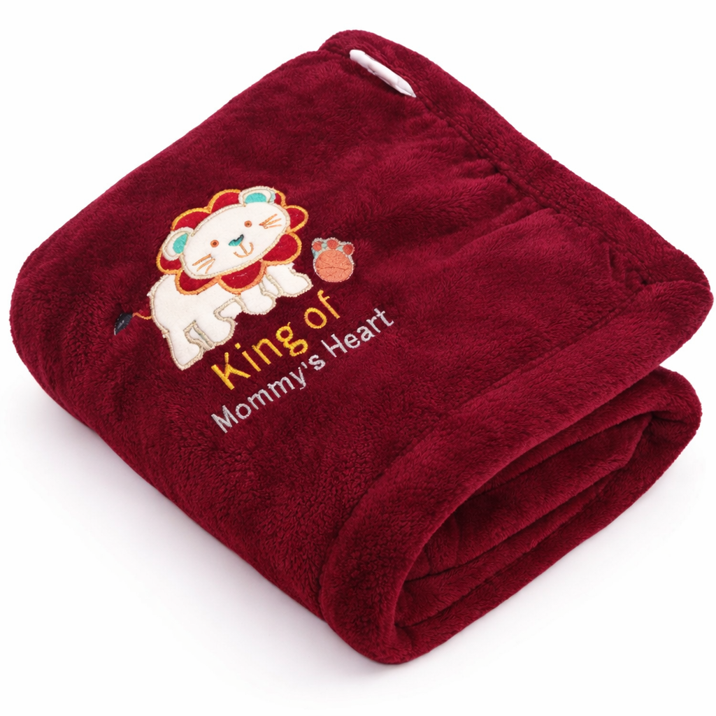 BRANDONN Baby Blanket Gift Set – Lion Crib Swaddle (0–12 Months, Pack of 1)