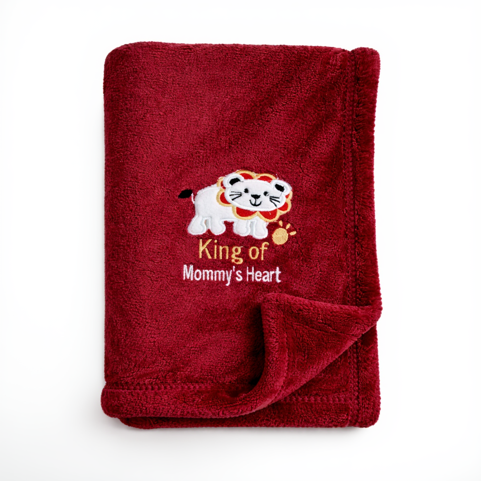 BRANDONN Newborn Baby Blanket & Swaddle Wrapper Gift Pack – Lion Design (0–12 Months, 1 Pc)