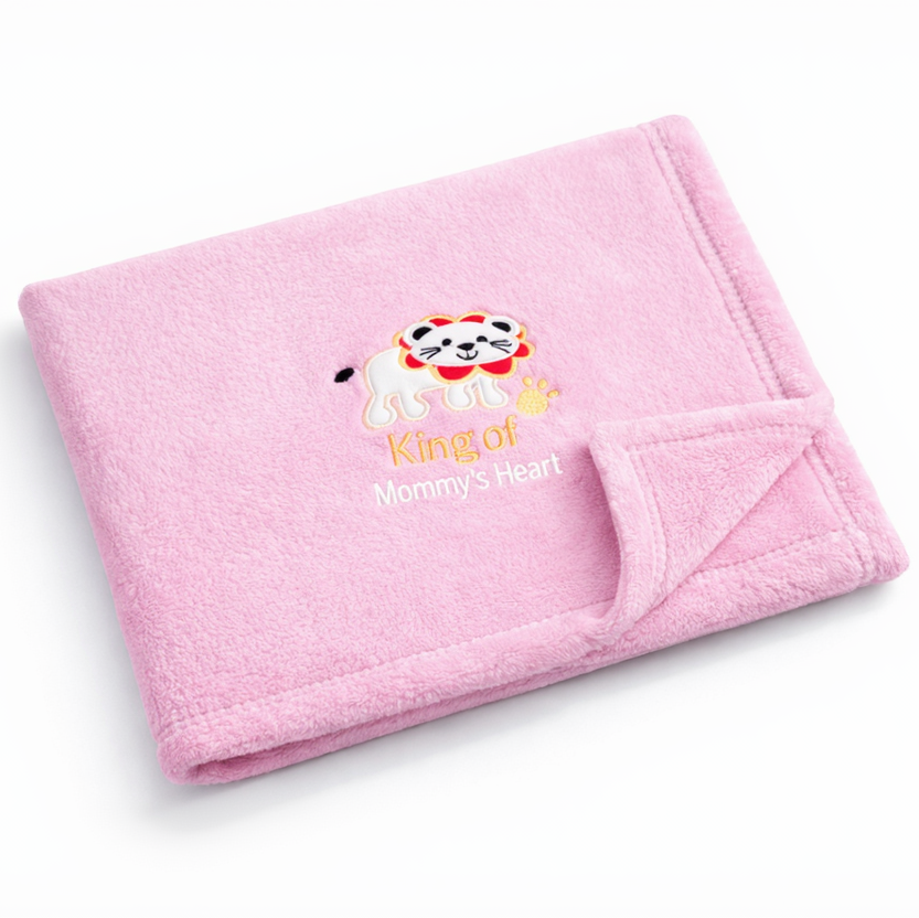 BRANDONN Newborn Baby Blanket & Swaddle Wrapper Gift Pack – Lion Design (0–12 Months, 1 Pc)