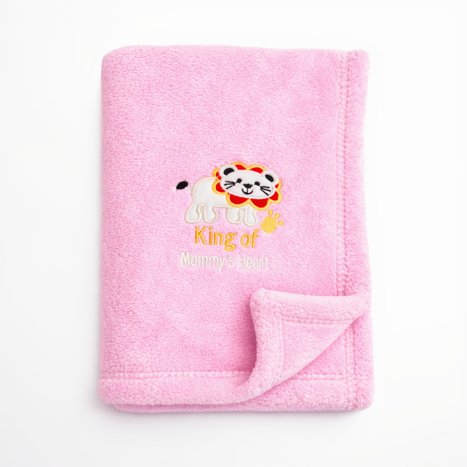 BRANDONN Newborn Baby Blanket & Swaddle Wrapper Gift Pack – Lion Design (0–12 Months, 1 Pc)