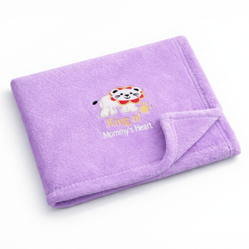 BRANDONN Newborn Baby Blanket & Swaddle Wrapper Gift Pack – Lion Design (0–12 Months, 1 Pc)