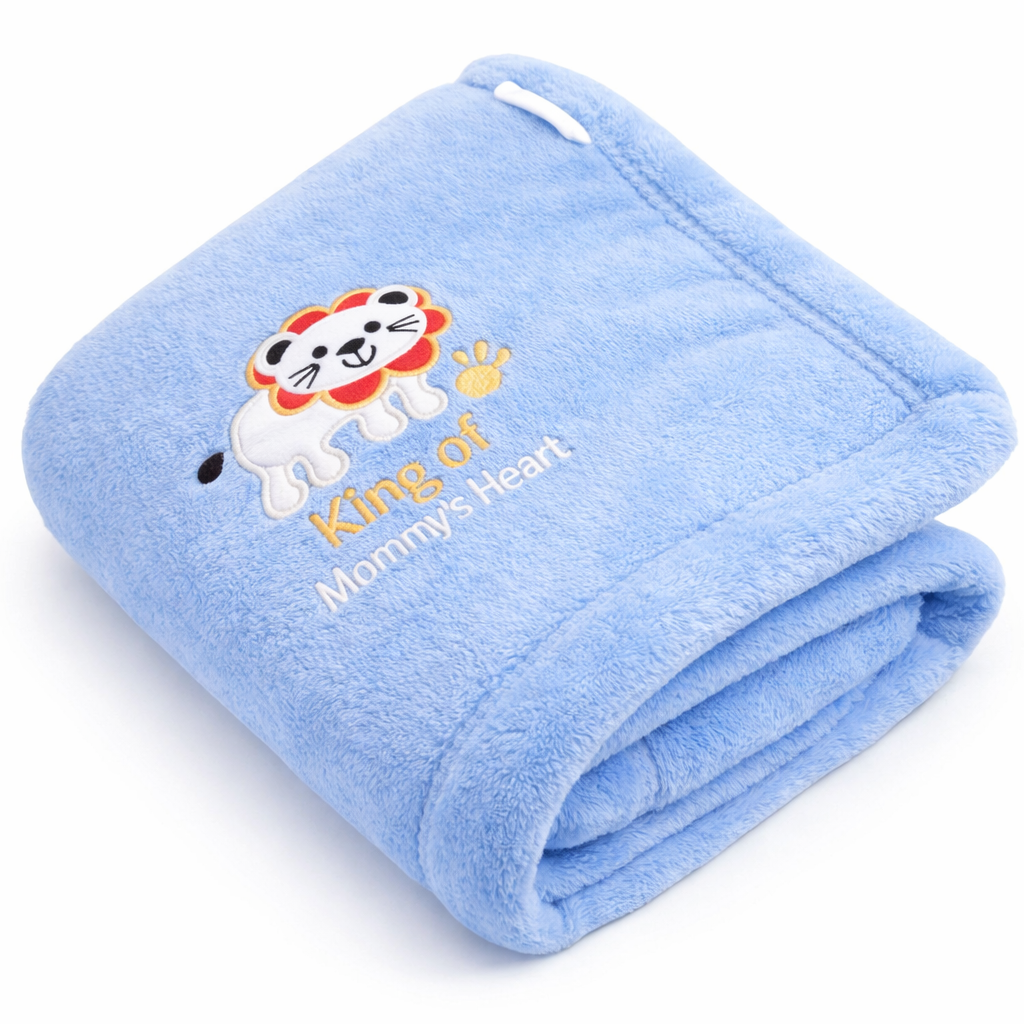 BRANDONN Baby Blanket Gift Set – Lion Crib Swaddle (0–12 Months, Pack of 1)