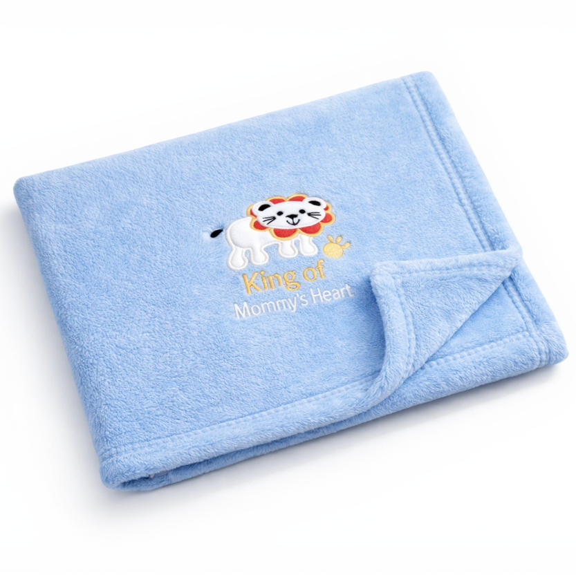 BRANDONN Newborn Baby Blanket & Swaddle Wrapper Gift Pack – Lion Design (0–12 Months, 1 Pc)