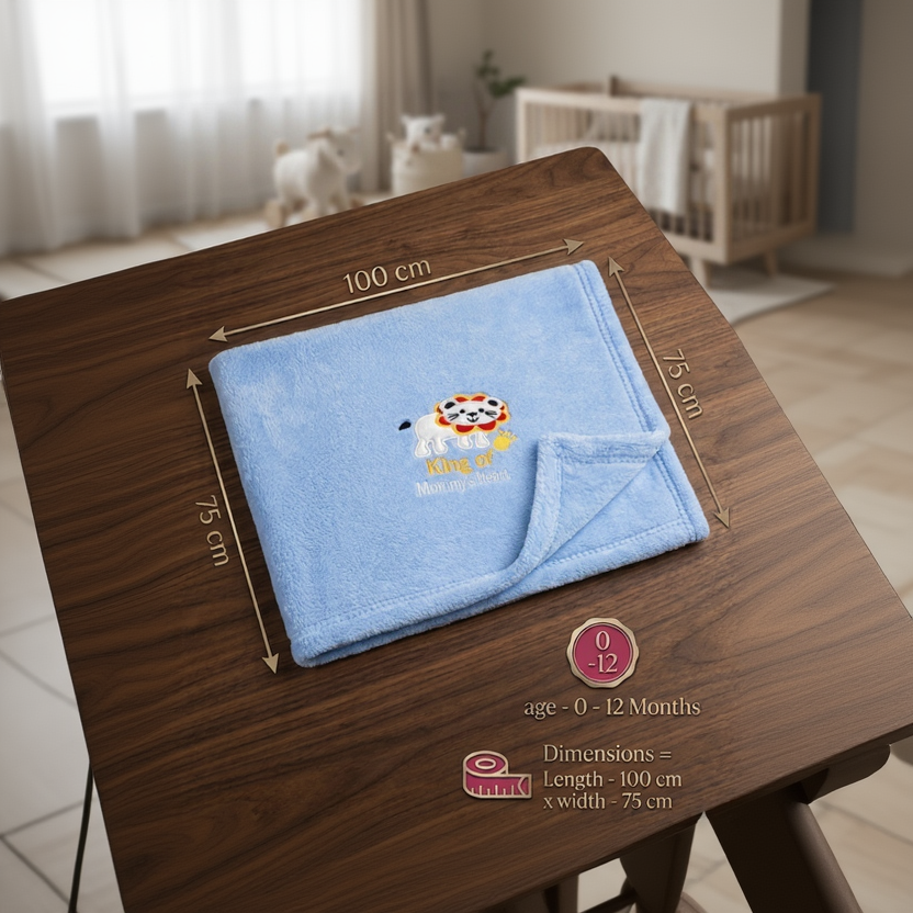 BRANDONN Newborn Baby Blanket & Swaddle Wrapper Gift Pack – Lion Design (0–12 Months, 1 Pc)