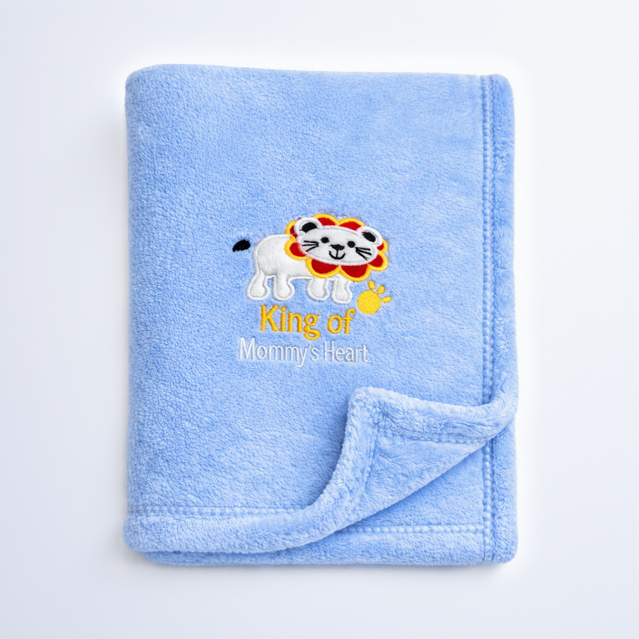 BRANDONN Newborn Baby Blanket & Swaddle Wrapper Gift Pack – Lion Design (0–12 Months, 1 Pc)