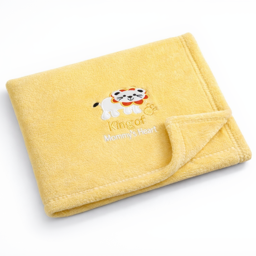 BRANDONN Newborn Baby Blanket & Swaddle Wrapper Gift Pack – Lion Design (0–12 Months, 1 Pc)