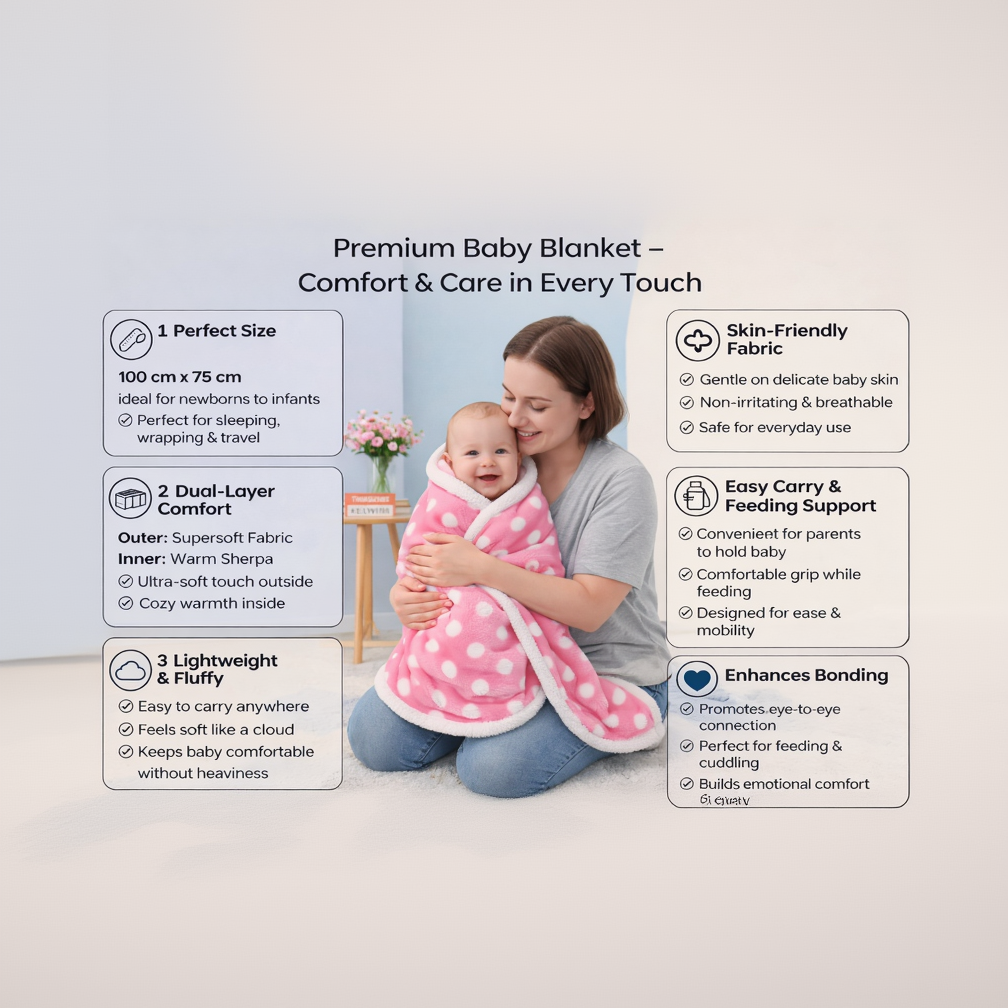 BRANDONN Newborn Baby Swaddle Blanket Gift Pack – Star Print Crib Wrapper (0–12 Months, 1 Pc)