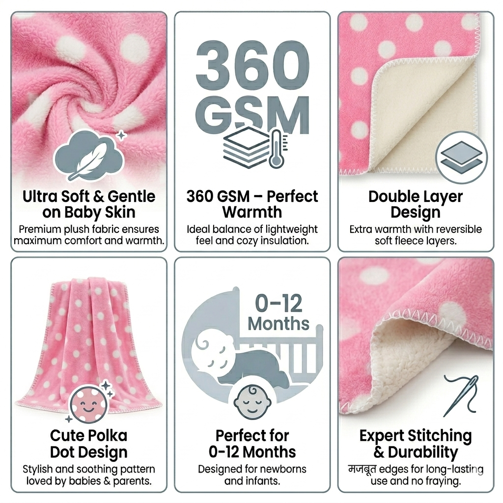 BRANDONN Newborn Baby Swaddle Blanket Gift Pack – Star Print Crib Wrapper (0–12 Months, 1 Pc)