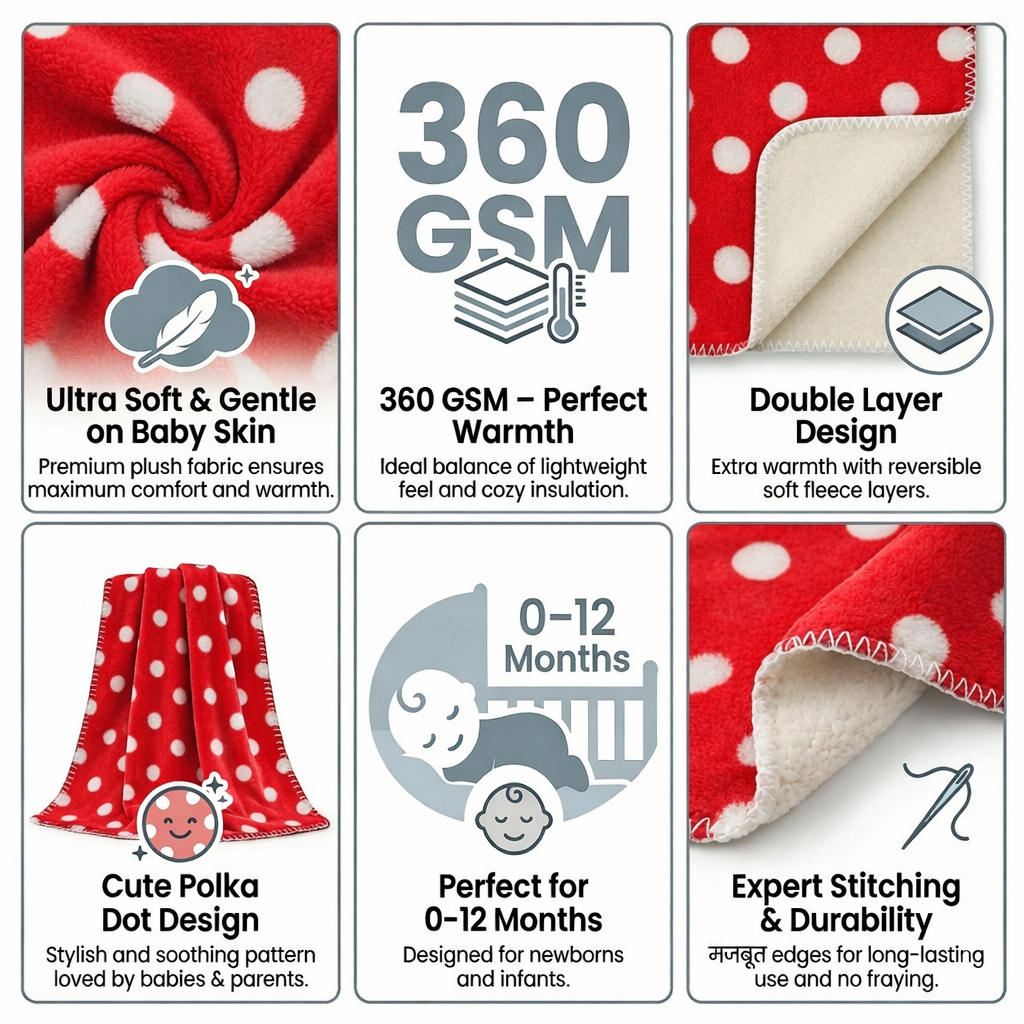 BRANDONN Newborn Baby Swaddle Blanket Gift Pack – Star Print Crib Wrapper (0–12 Months, 1 Pc)