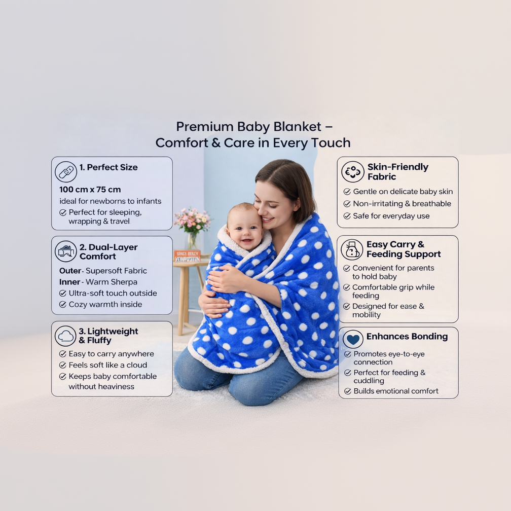 BRANDONN Newborn Baby Swaddle Blanket Gift Pack – Star Print Crib Wrapper (0–12 Months, 1 Pc)