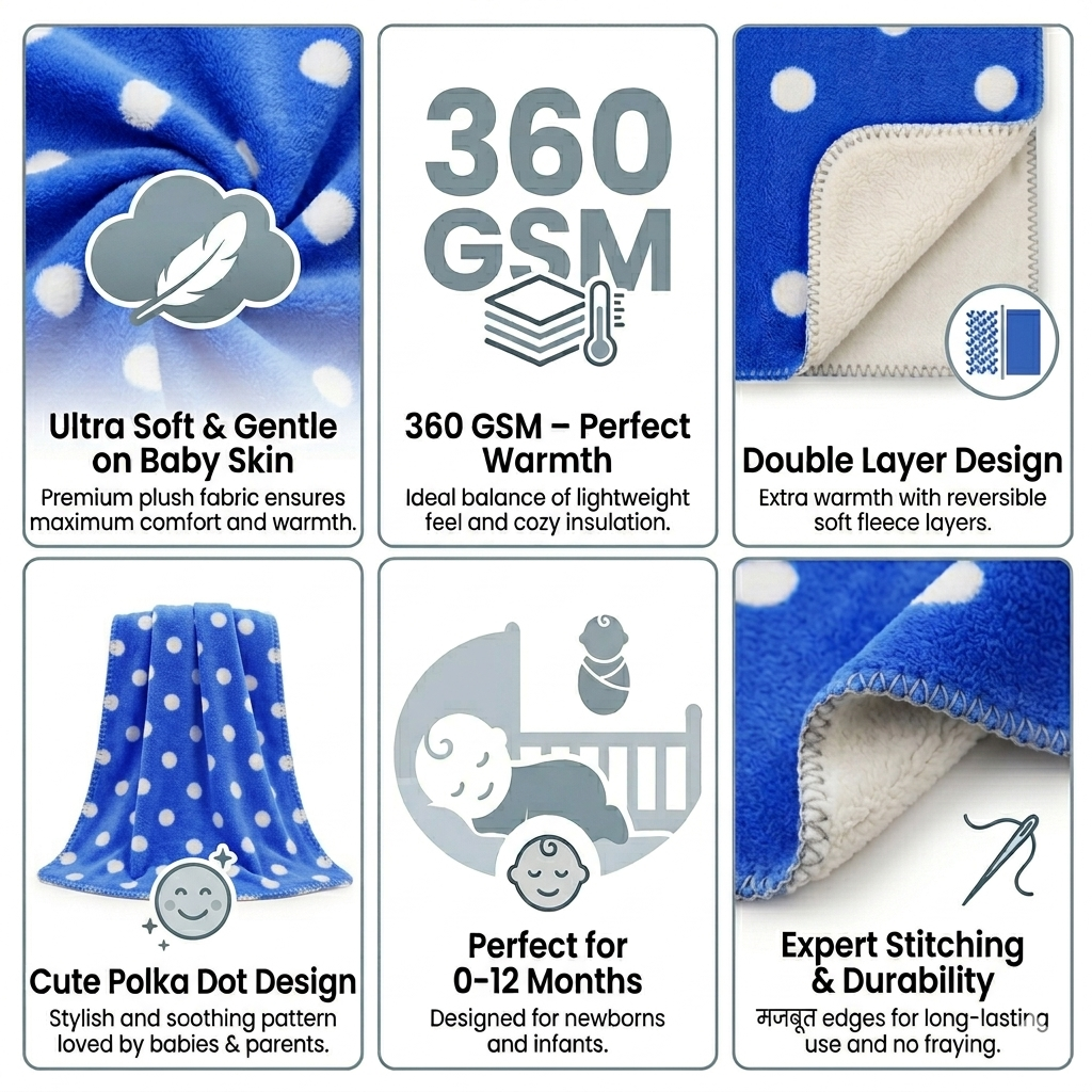 BRANDONN Newborn Baby Swaddle Blanket Gift Pack – Star Print Crib Wrapper (0–12 Months, 1 Pc)