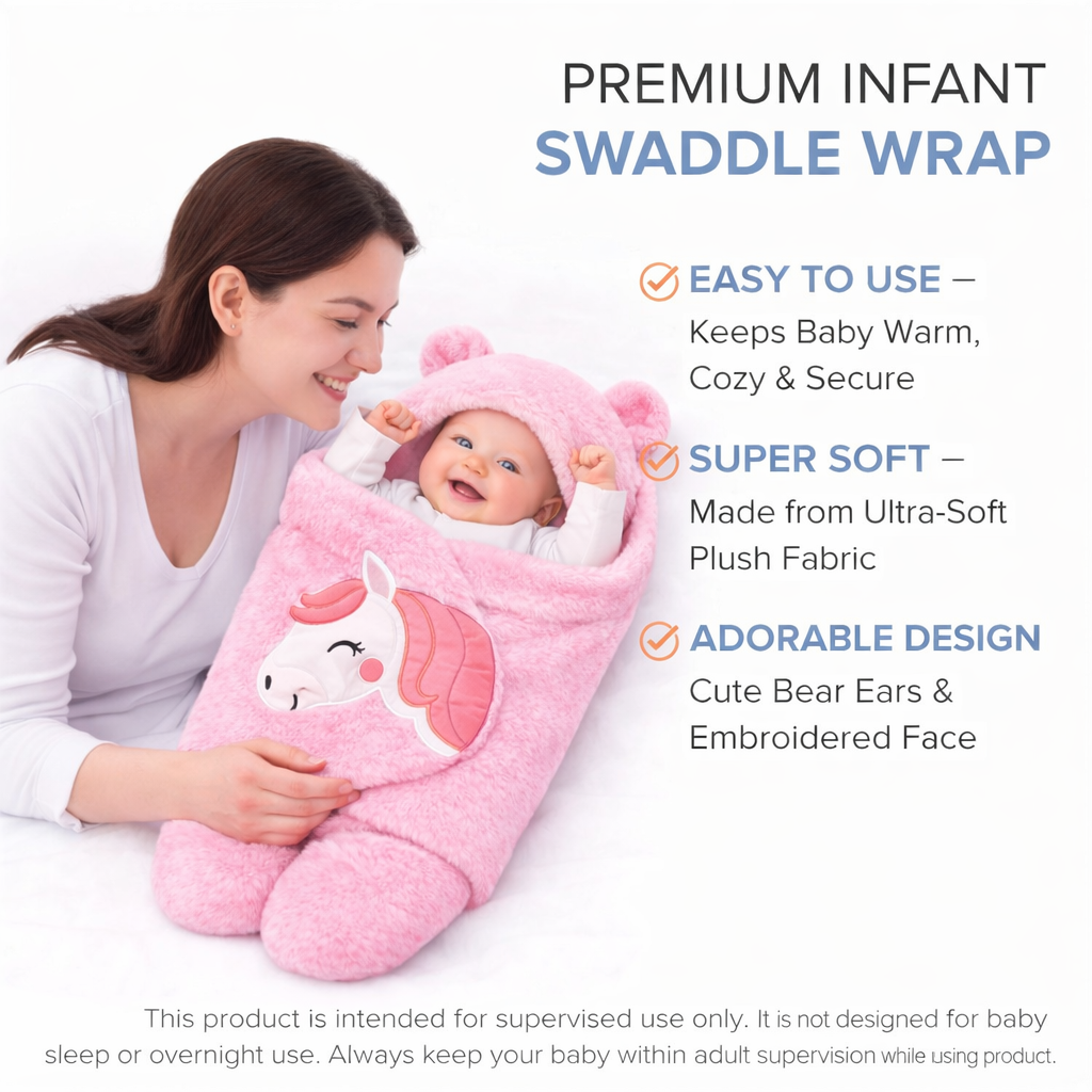 BRANDONN Newborn Baby Blanket Gift Set – Pack of 2 Swaddle Wraps (0–12 Months)