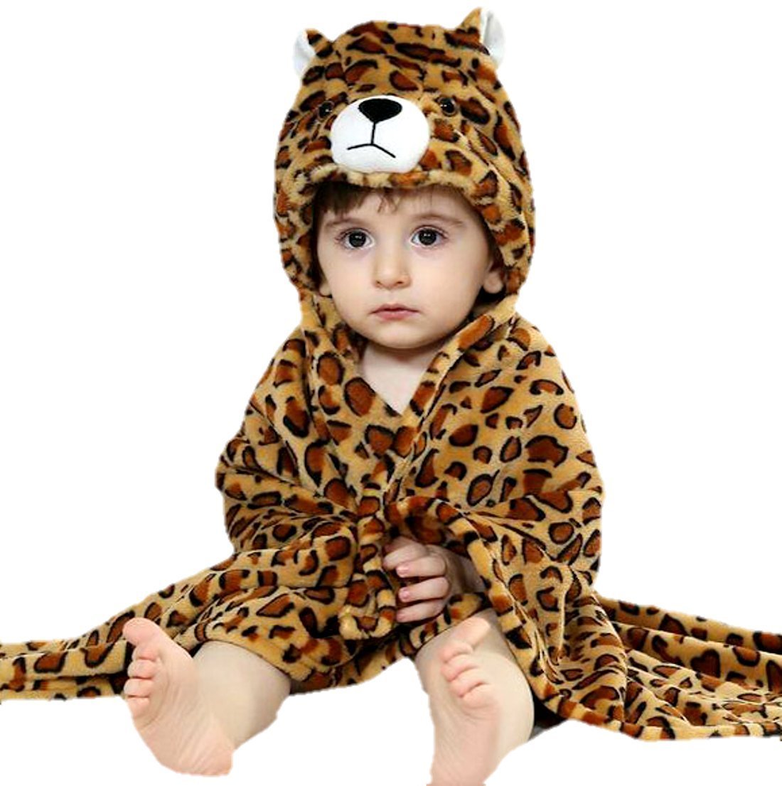BRANDONN Newborn Furry Hooded Baby Blanket & Glacier Baby Wrapper Combo (Pack of 2)