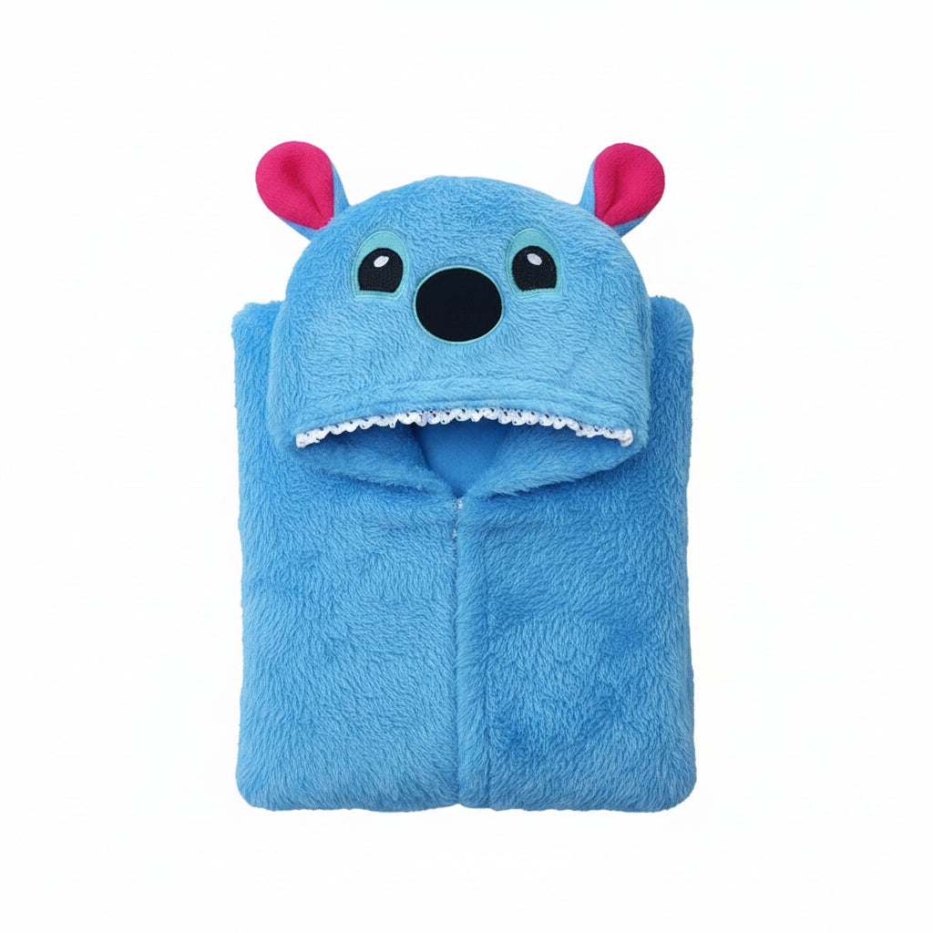 BRANDONN Newborn Furry Hooded Baby Blanket & Glacier Baby Wrapper Combo (Pack of 2)