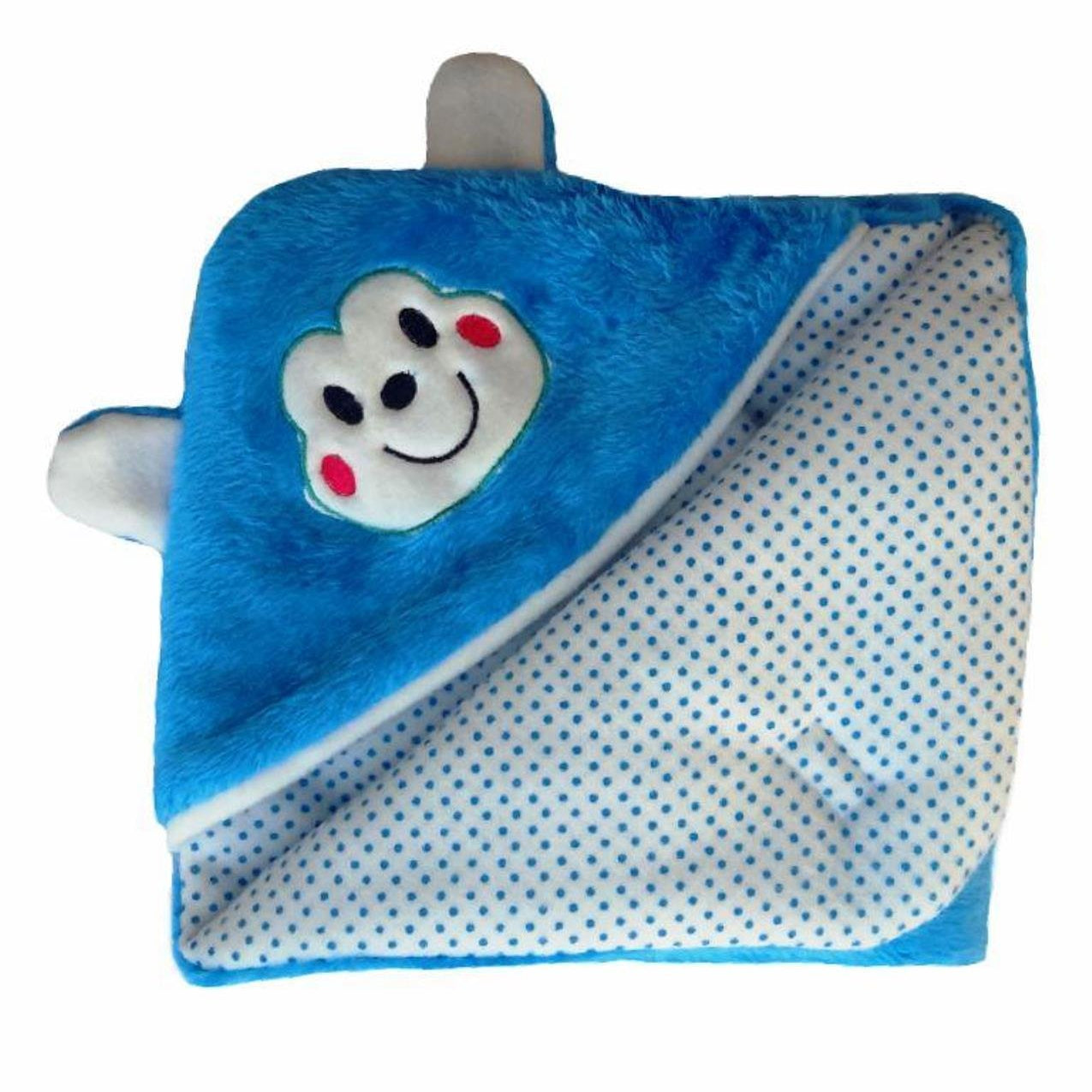 BRANDONN Newborn Furry Hooded Baby Blanket & Glacier Baby Wrapper Combo (Pack of 2)