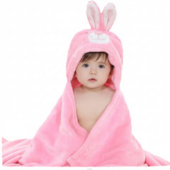 BRANDONN Newborn Furry Hooded Baby Blanket & Glacier Baby Wrapper Combo (Pack of 2)