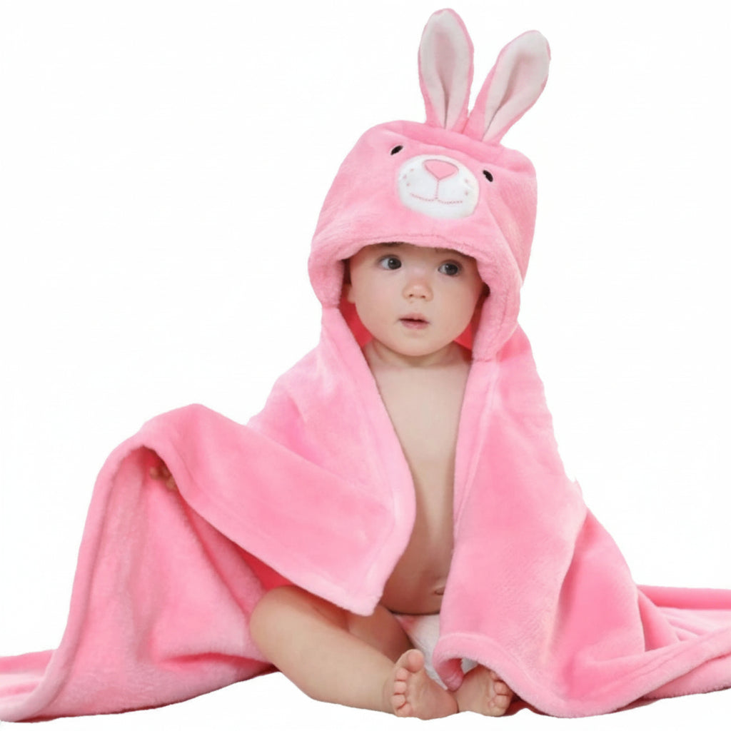 BRANDONN Newborn Furry Hooded Baby Blanket & Glacier Baby Wrapper Combo (Pack of 2)