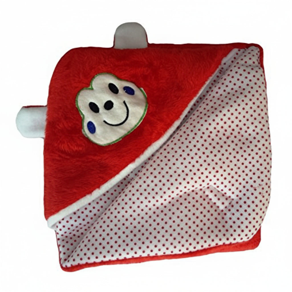 BRANDONN Newborn Furry Hooded Baby Blanket & Glacier Baby Wrapper Combo (Pack of 2)