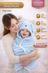 BRANDONN Baby Hooded Blanket & Bath Towel – Cream Dog, 0–12 Months, 75x75 cm