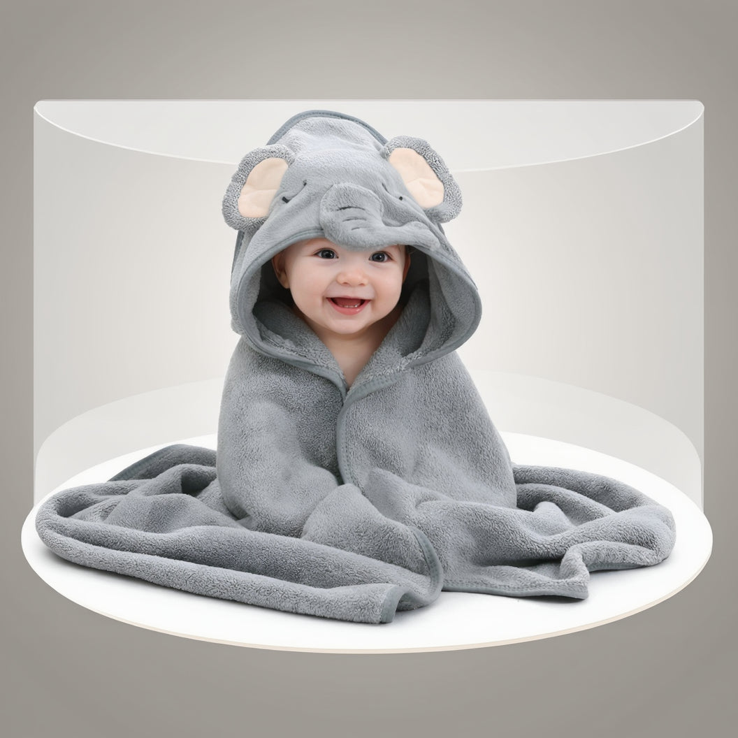 BRANDONN Hooded Baby Blanket & Bath Towel –  0-12 Months (75×75 cm)