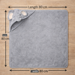 BRANDONN Baby Hooded Blanket & Bath Towel – Elephant | 0–12 Months