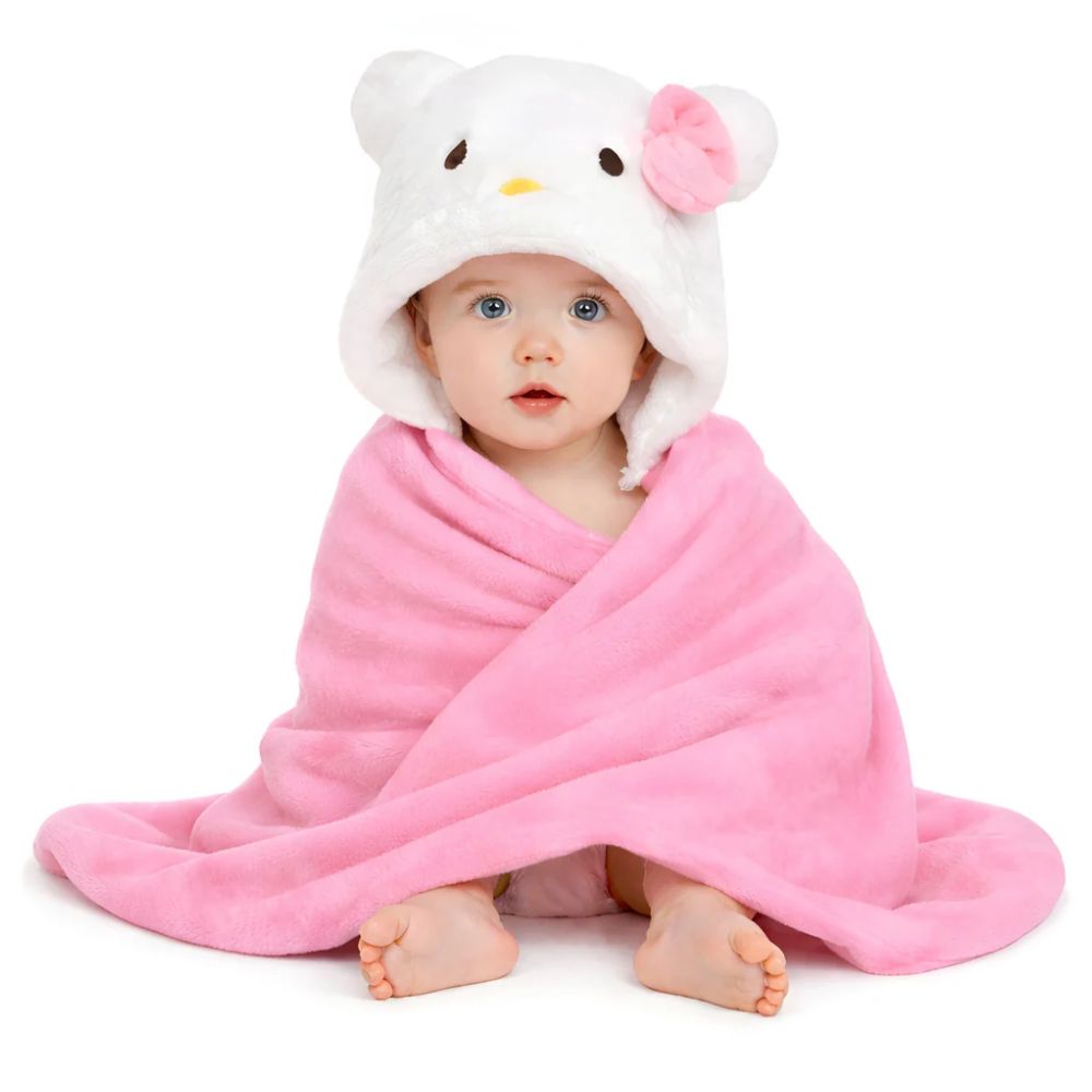 BRANDONN Hooded Newborn Baby Blanket & Swaddle Wrapper, Ultra Soft, 82 x 82 cm, 0–12 Months, Pack of 1
