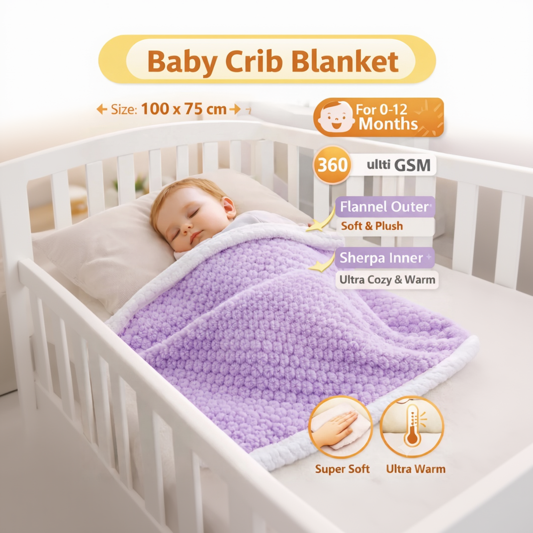 BRANDONN Newborn Baby Swaddle Blanket Gift Pack – Zigzag Design, 0–12 Months, 1 Pc