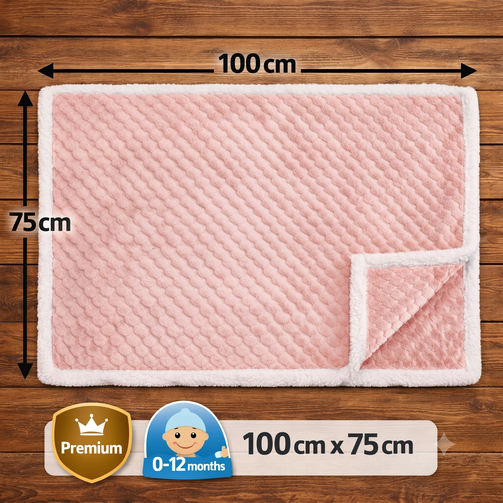 BRANDONN Newborn Baby Swaddle Blanket Gift Pack – Zigzag Design, 0–12 Months, 1 Pc